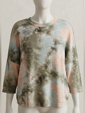 Cherish 3/4 dolman sleeves oversized lightweight sweater